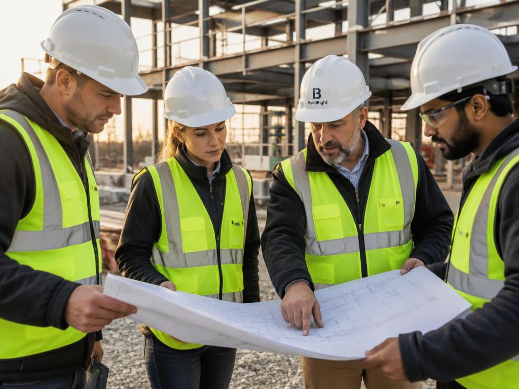 Master Pens site team reviewing plans